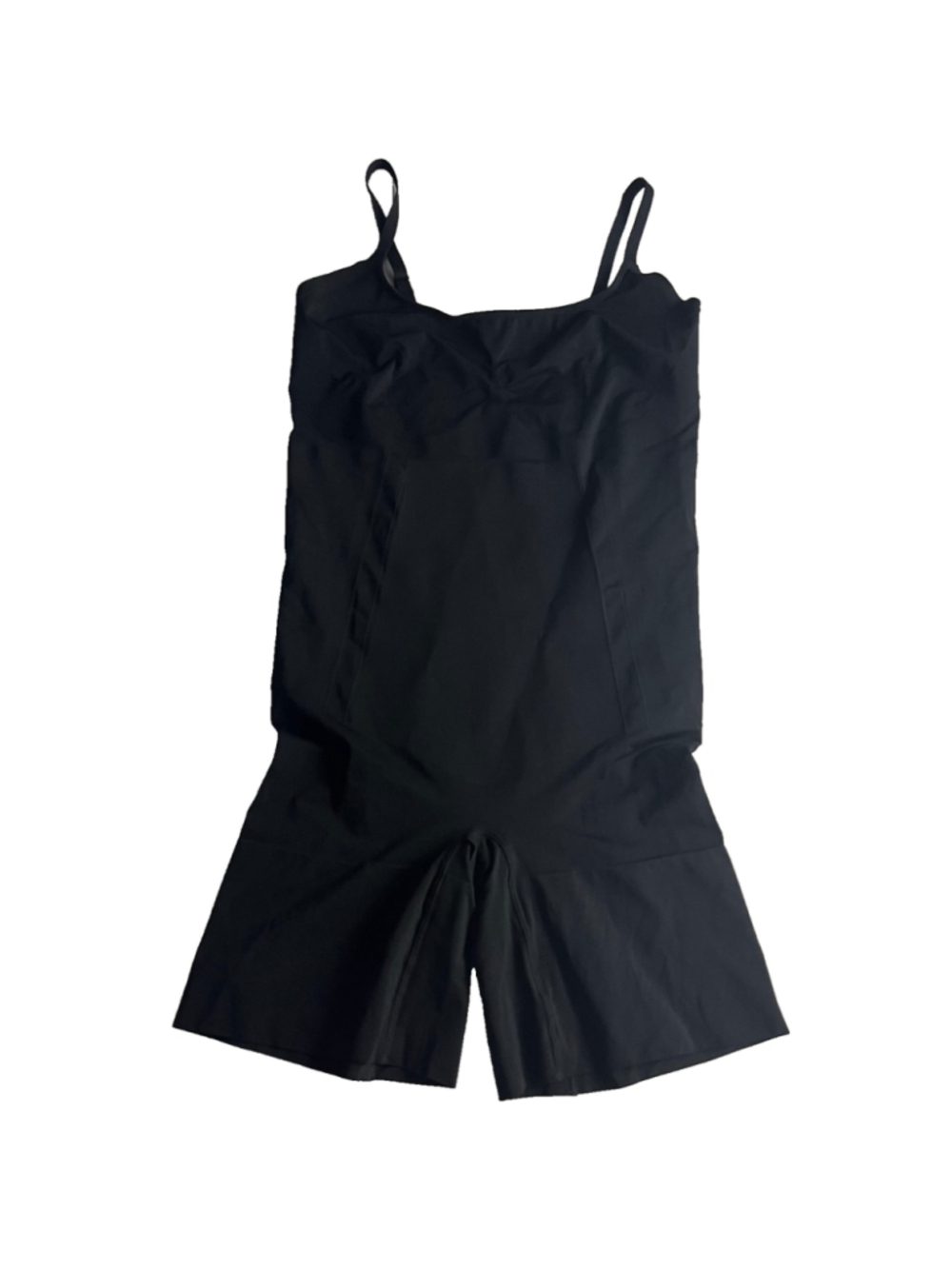 Spanx Plus OnCore Mid-Thigh Bodysuit 1X Black Shapewear Smoothing Slimming
